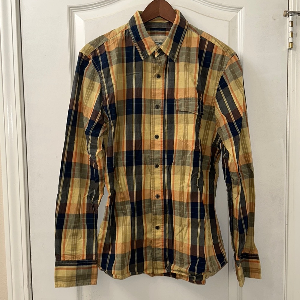 Outdoor Life Mens Plaid Long Sleeves Button Down Shirt